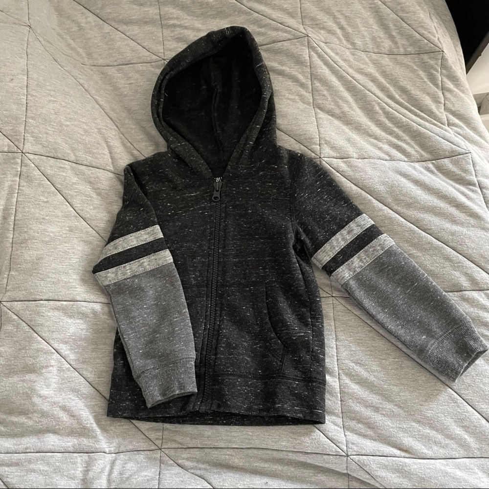 Grey zip up hoodie